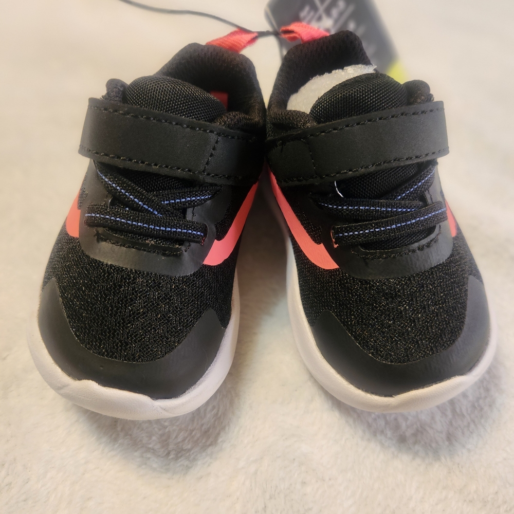Kids Black and Pink Sneakers